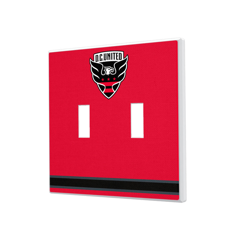 DC United  Stripe Hidden-Screw Light Switch Plate - Double Toggle