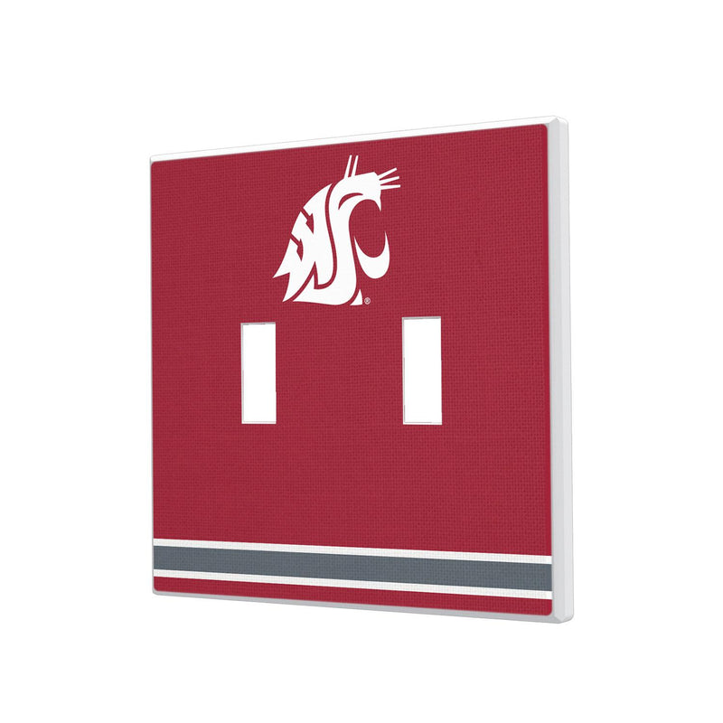 Washington State Cougars Stripe Hidden-Screw Light Switch Plate