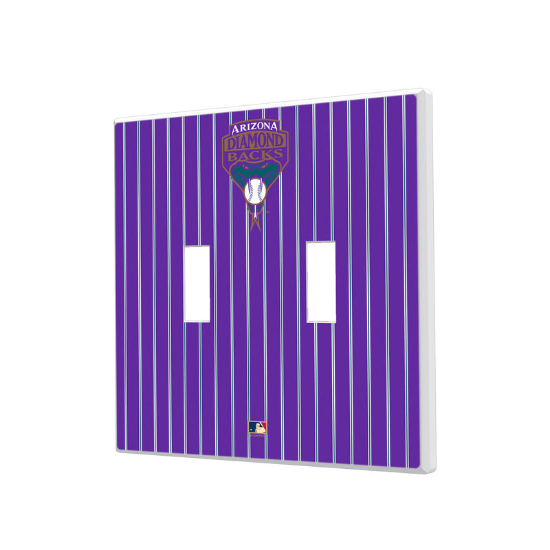 Arizona 1999-2006 - Cooperstown Collection Pinstripe Hidden-Screw Light Switch Plate - Double Toggle