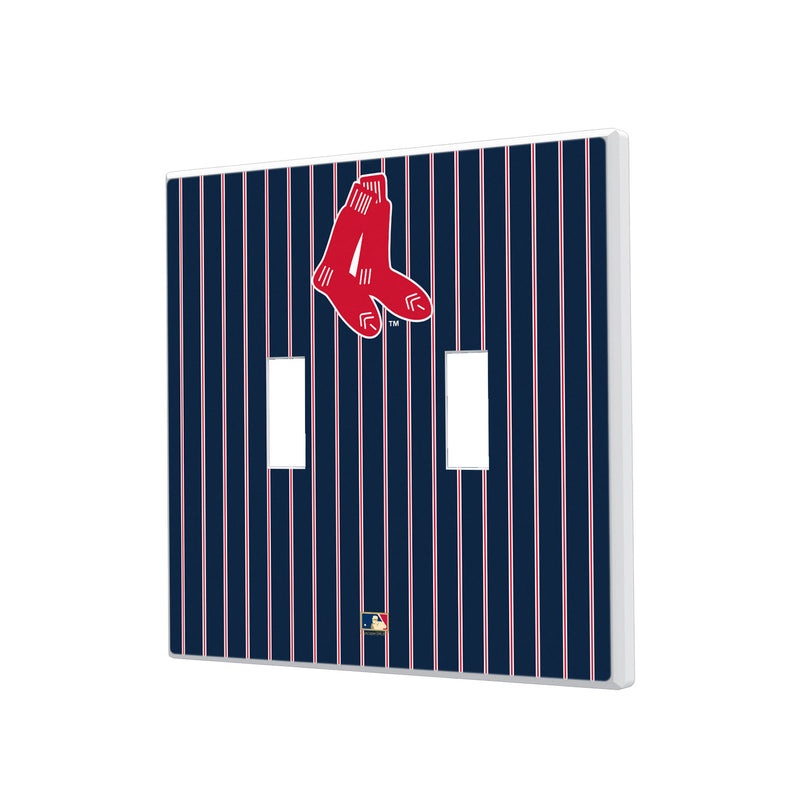 Boston Red Sox 1924-1960 - Cooperstown Collection Pinstripe Hidden-Screw Light Switch Plate - Double Toggle