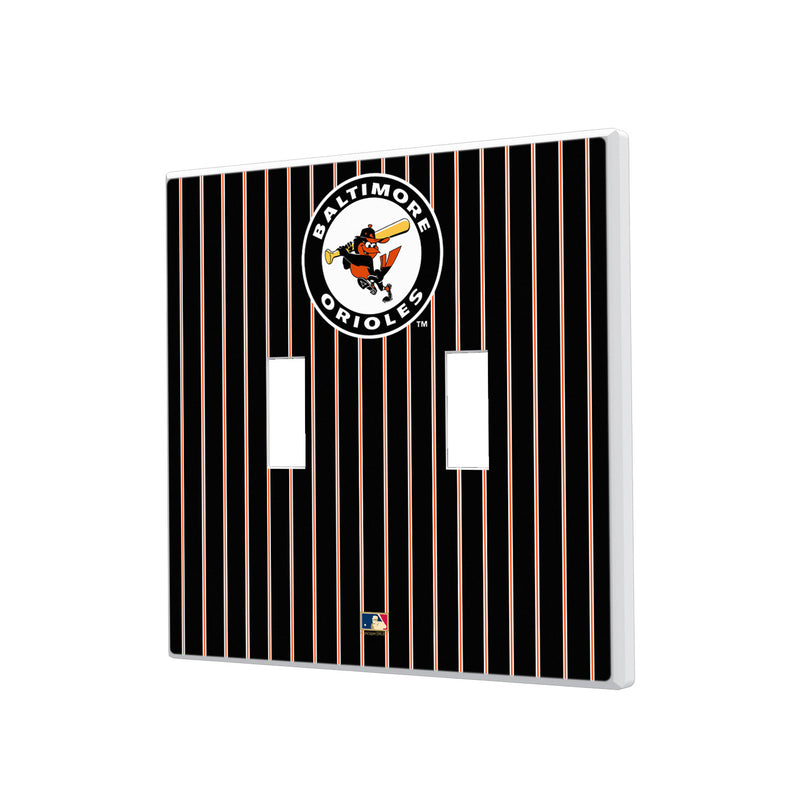 Baltimore Orioles 1966-1969 - Cooperstown Collection Pinstripe Hidden-Screw Light Switch Plate - Double Toggle