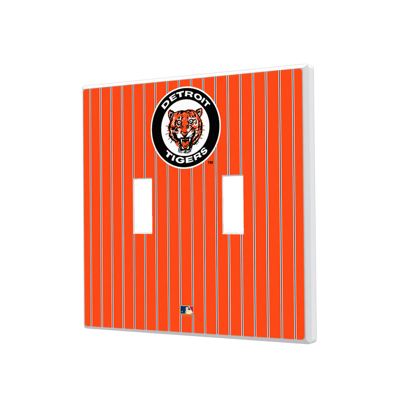 Detroit Tigers 1961-1963 - Cooperstown Collection Pinstripe Hidden-Screw Light Switch Plate - Double Toggle
