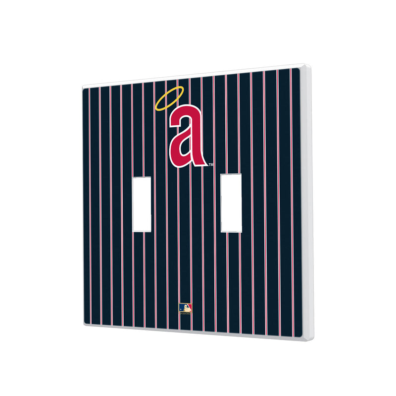 LA Angels 1971 - Cooperstown Collection Pinstripe Hidden-Screw Light Switch Plate - Double Toggle