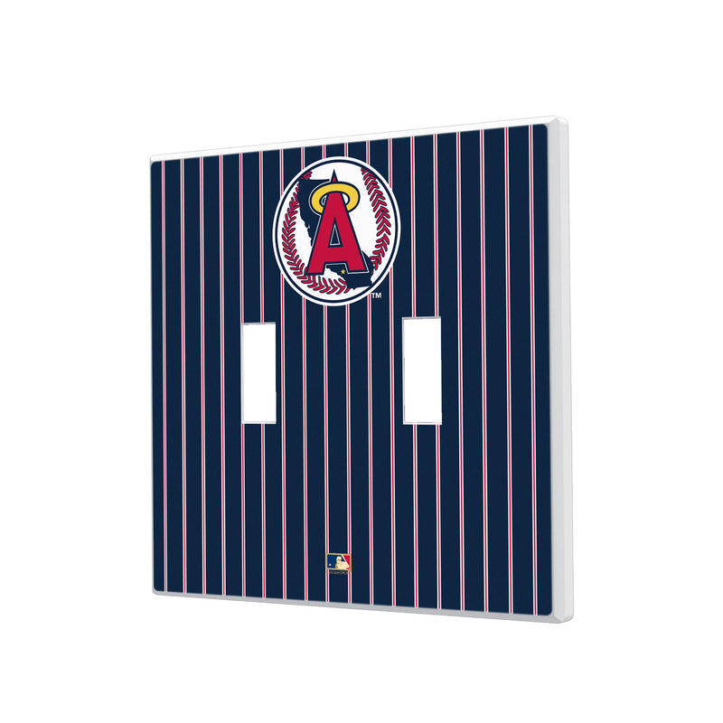 LA Angels 1986-1992 - Cooperstown Collection Pinstripe Hidden-Screw Light Switch Plate - Double Toggle