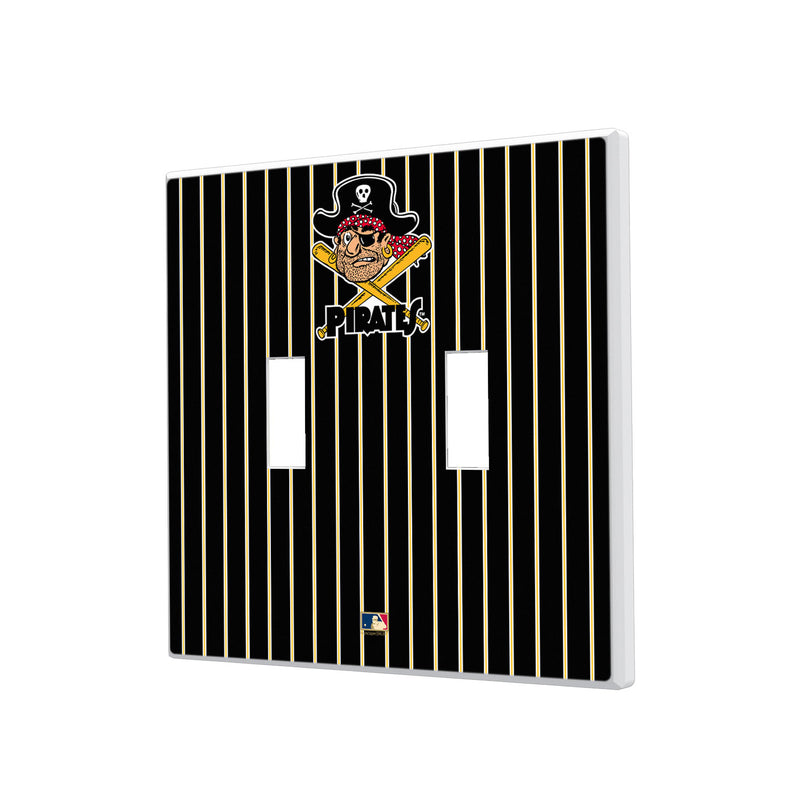 Pittsburgh Pirates 1958-1966 - Cooperstown Collection Pinstripe Hidden-Screw Light Switch Plate - Double Toggle