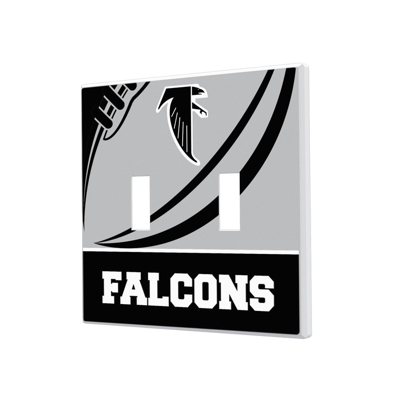 Atlanta Falcons Classic  Passtime Hidden-Screw Light Switch Plate - Double Toggle