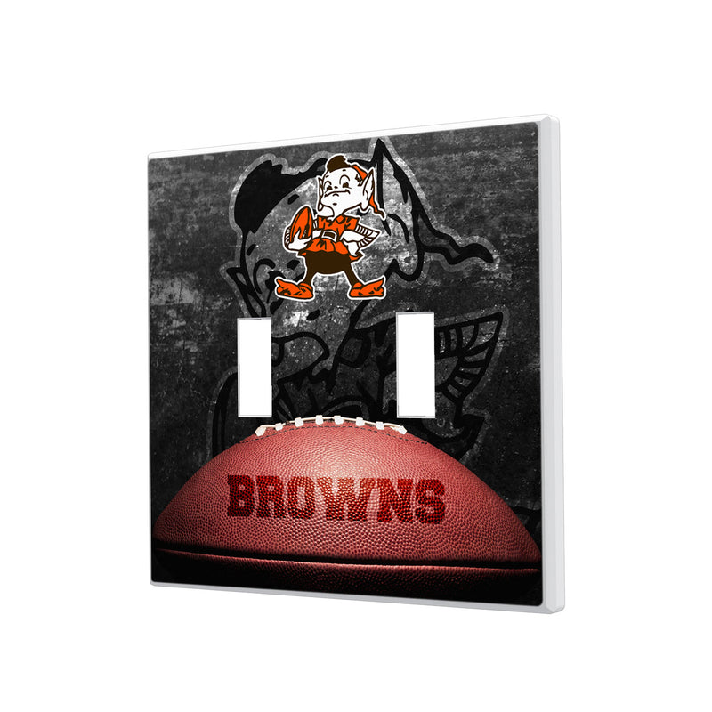 Cleveland Browns Legendary Hidden-Screw Light Switch Plate - Double Toggle
