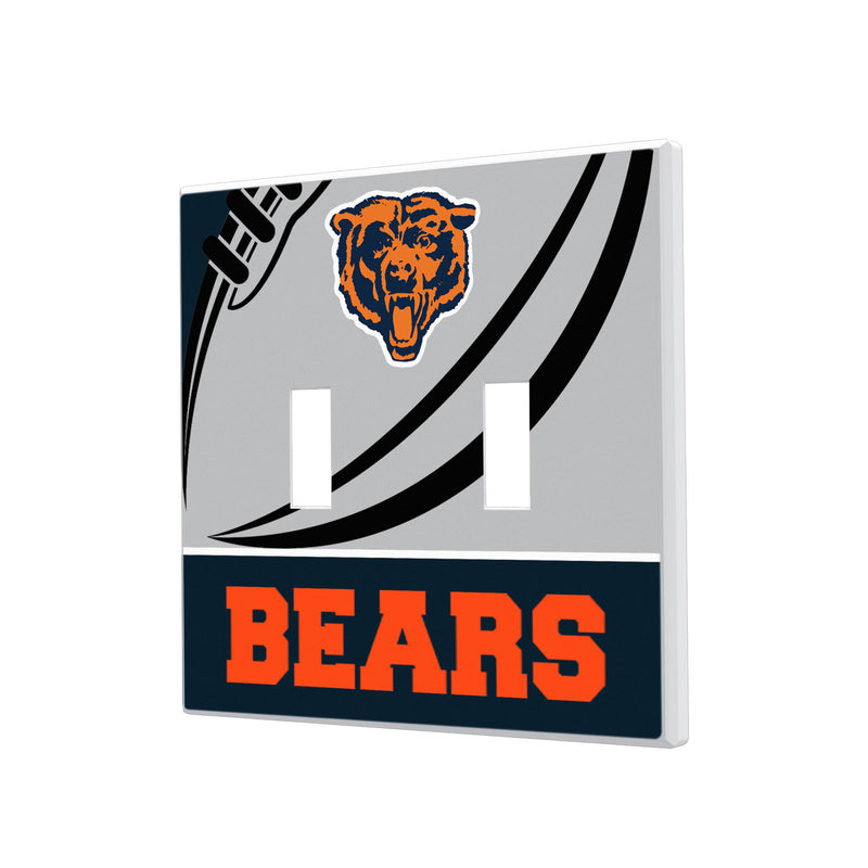Chicago Bears 1946 Historic Collection Passtime Hidden-Screw Light Switch Plate - Double Toggle
