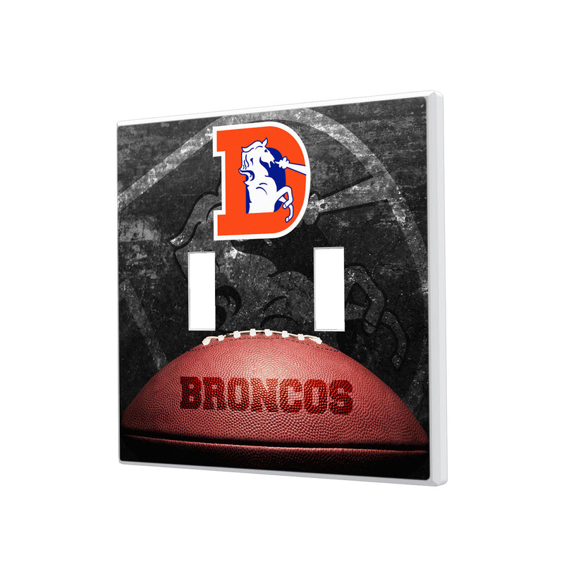 Denver Broncos 1993-1996 Historic Collection Legendary Hidden-Screw Light Switch Plate - Double Toggle