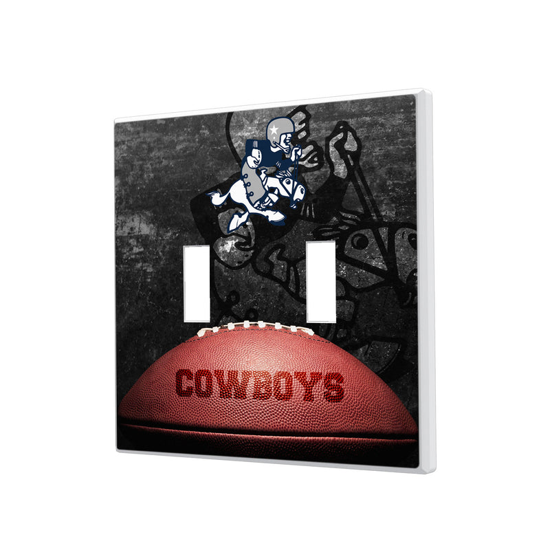 Dallas Cowboys 1966-1969 Historic Collection Legendary Hidden-Screw Light Switch Plate - Double Toggle