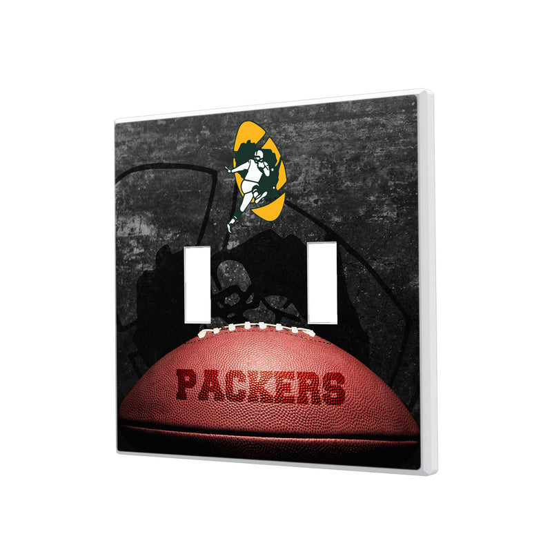 Green Bay Packers Historic Collection Legendary Hidden-Screw Light Switch Plate - Double Toggle