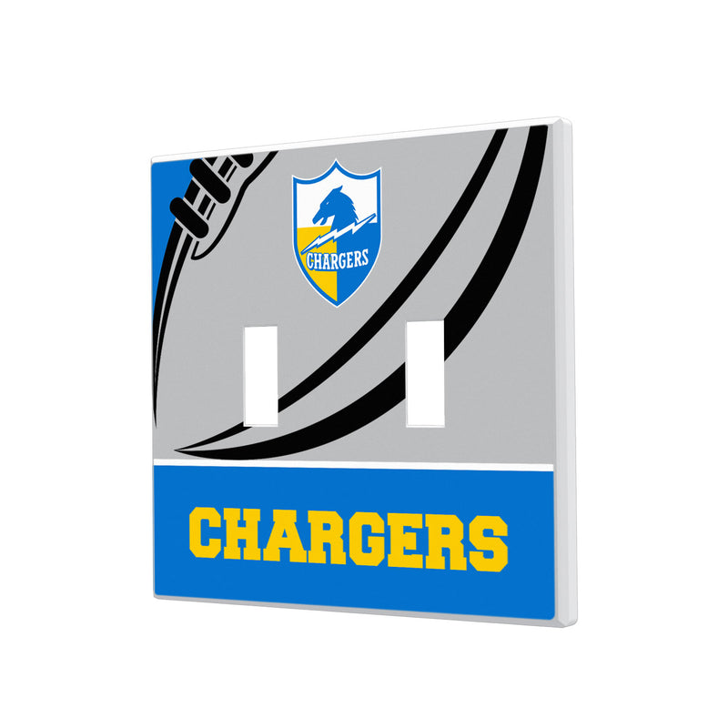 San Diego Chargers Passtime Hidden-Screw Light Switch Plate - Double Toggle