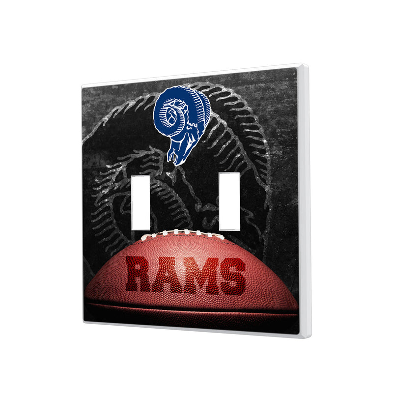 Los Angeles Rams Legendary Hidden-Screw Light Switch Plate - Double Toggle