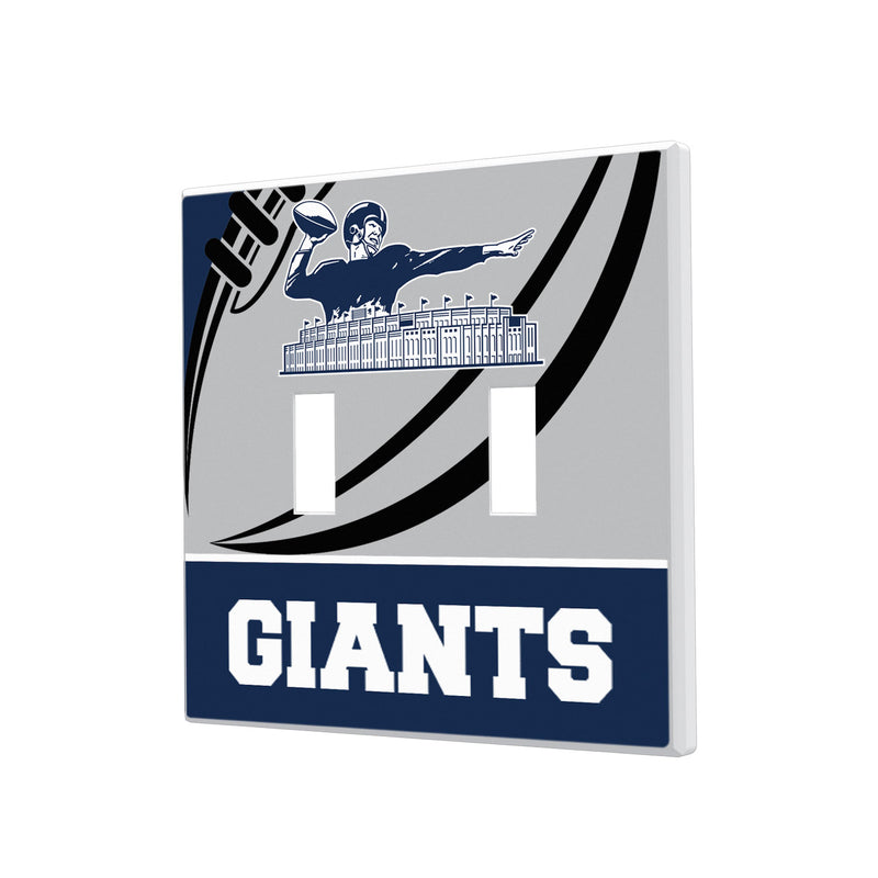 New York Giants 1960-1966 Historic Collection Passtime Hidden-Screw Light Switch Plate - Double Toggle