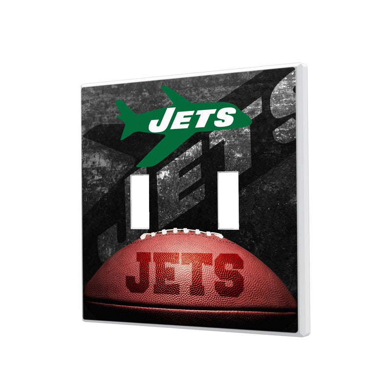 New York Jets 1963 Historic Collection Legendary Hidden-Screw Light Switch Plate - Double Toggle
