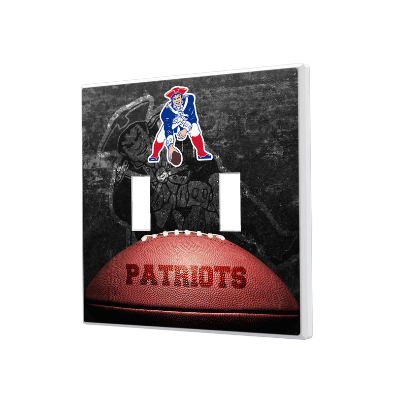 New England Patriots Legendary Hidden-Screw Light Switch Plate - Double Toggle