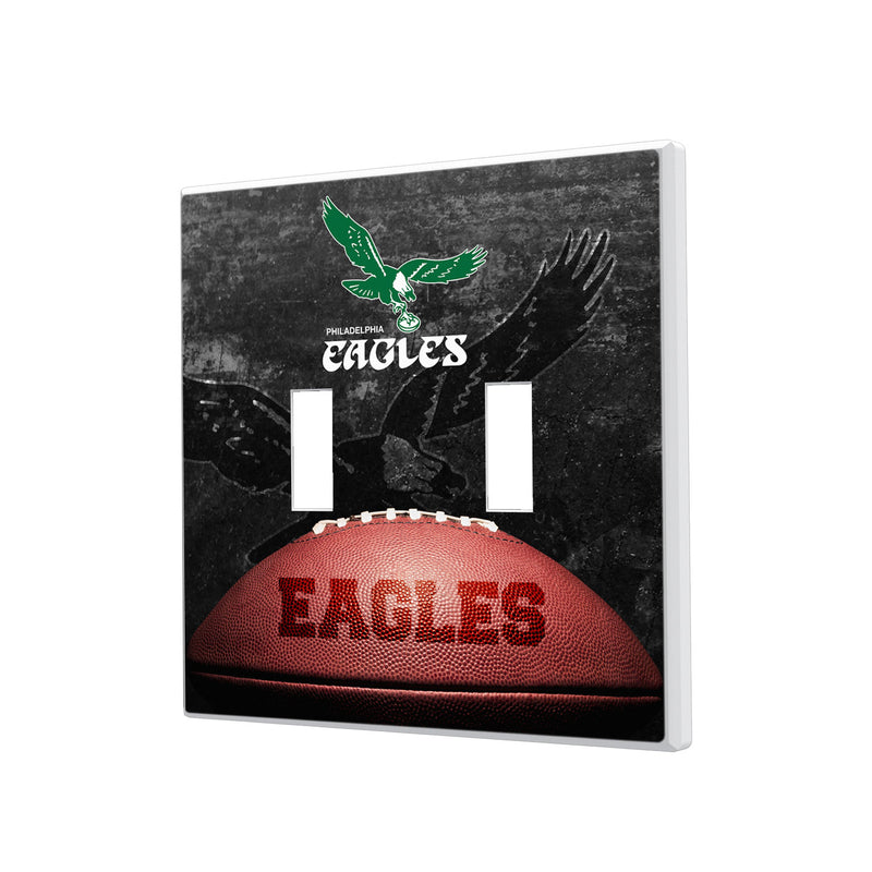 Philadelphia Eagles 1973-1995 Historic Collection Legendary Hidden-Screw Light Switch Plate - Double Toggle