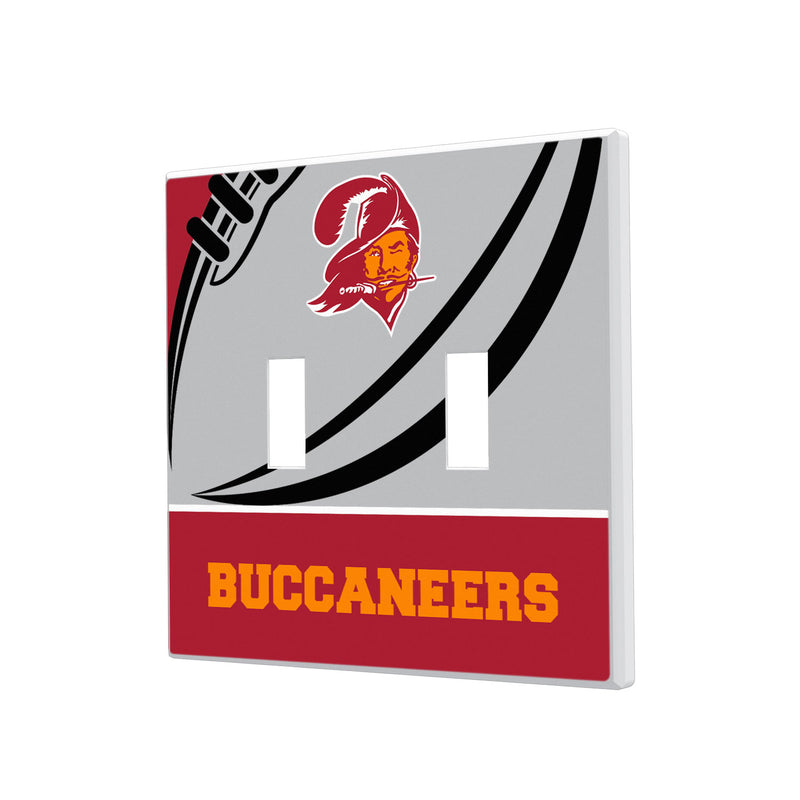 Tampa Bay Buccaneers Passtime Hidden-Screw Light Switch Plate - Double Toggle