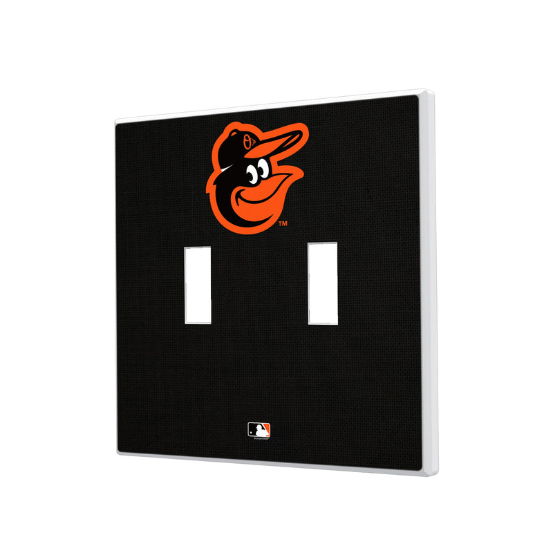 Baltimore Orioles Solid Hidden-Screw Light Switch Plate - Double Toggle