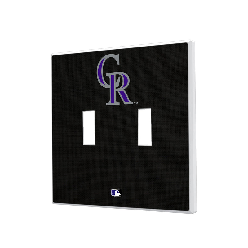Colorado Rockies Solid Hidden-Screw Light Switch Plate - Double Toggle