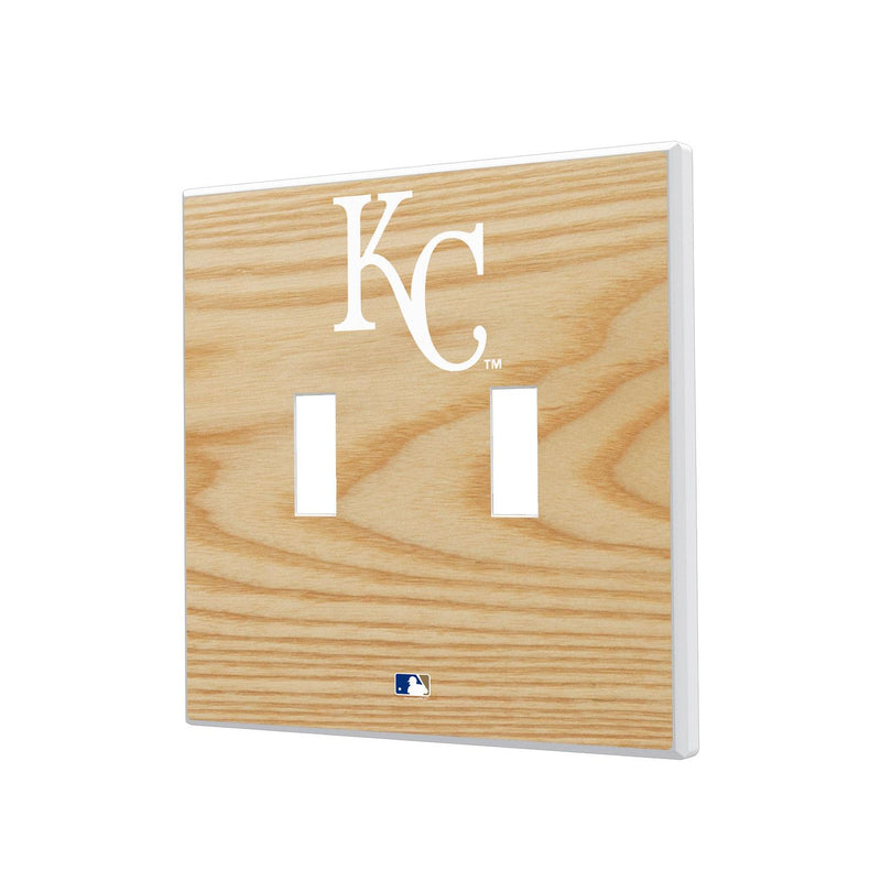 Kansas City Royals Wood Bat Hidden-Screw Light Switch Plate