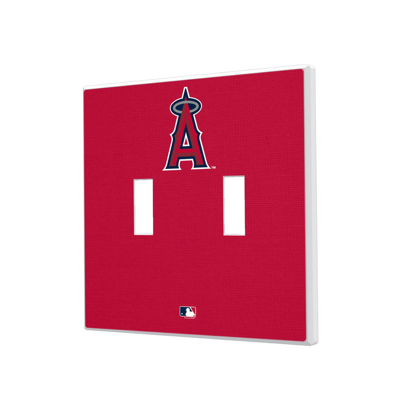 Los Angeles Angels Solid Hidden-Screw Light Switch Plate - Double Toggle