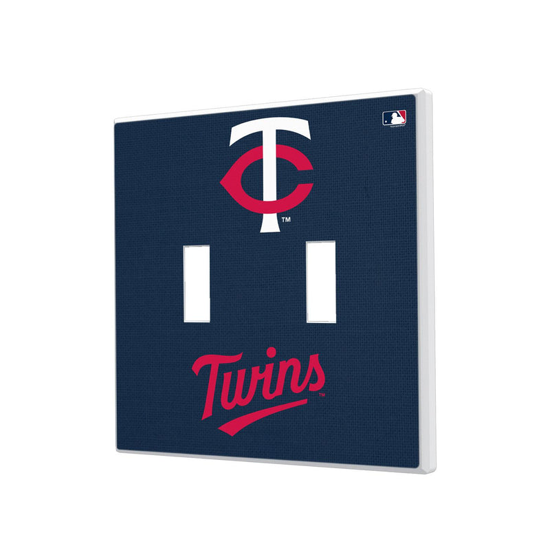 Minnesota Twins Solid Hidden-Screw Light Switch Plate - Double Toggle