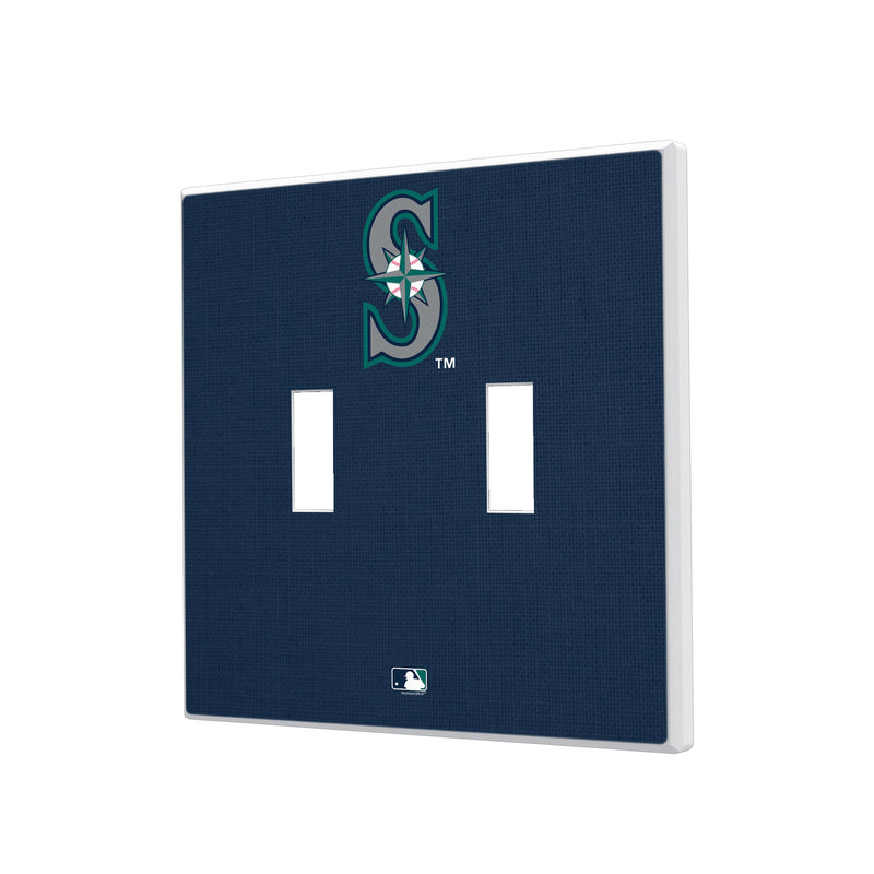 Seattle Mariners Solid Hidden-Screw Light Switch Plate - Double Toggle