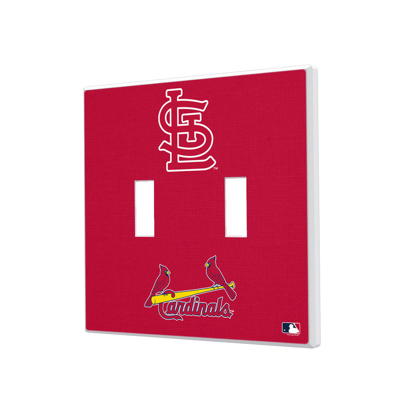 St Louis Cardinals Solid Hidden-Screw Light Switch Plate - Double Toggle