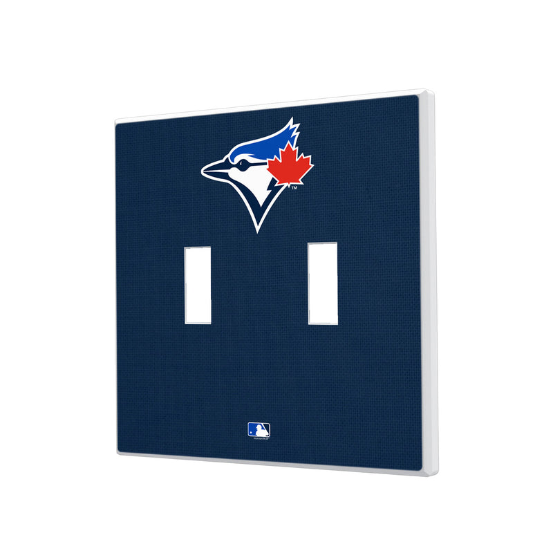 Toronto Blue Jays Solid Hidden-Screw Light Switch Plate - Double Toggle