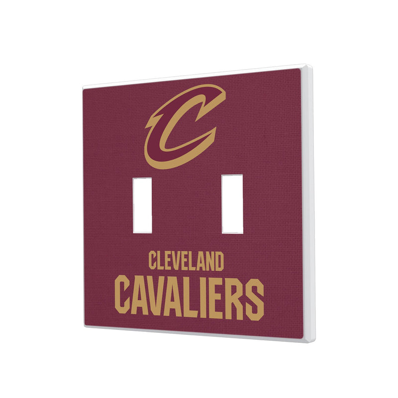Cleveland Cavaliers Solid Hidden-Screw Light Switch Plate - Double Toggle
