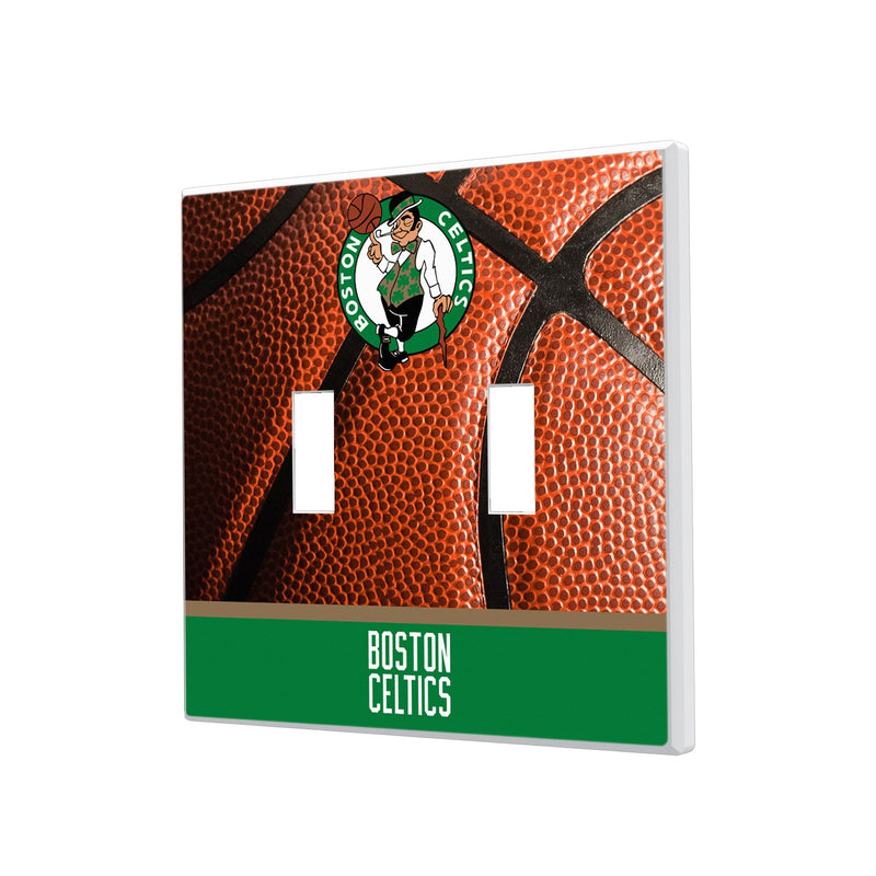 Boston Celtics Basketball Hidden-Screw Light Switch Plate - Double Toggle