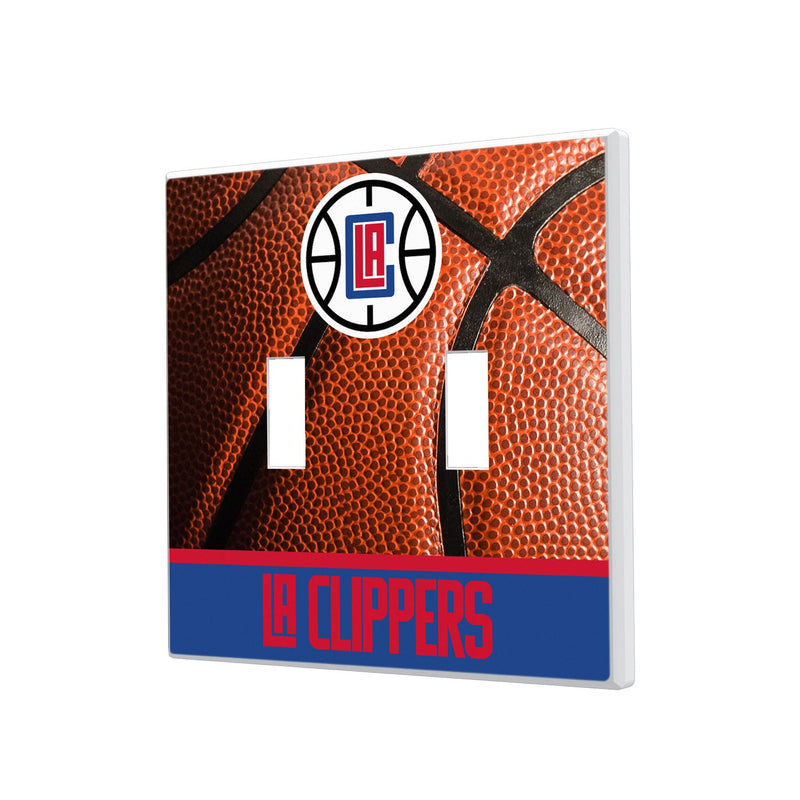 Los Angeles Clippers Basketball Hidden-Screw Light Switch Plate - Double Toggle