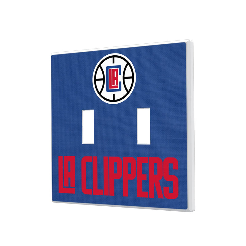 Los Angeles Clippers Solid Hidden-Screw Light Switch Plate - Double Toggle