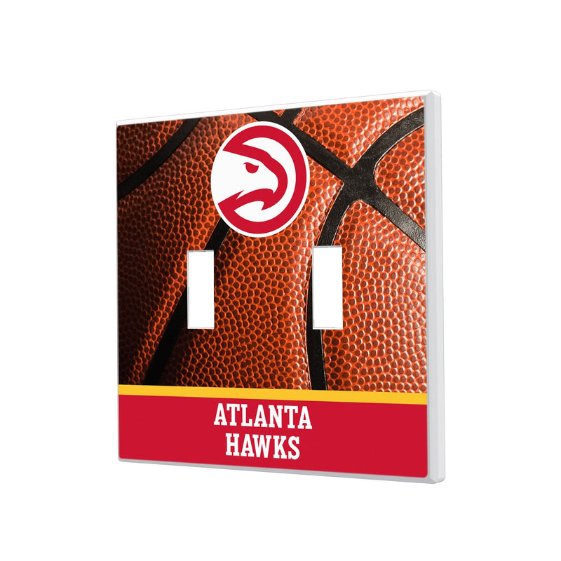 Atlanta Hawks Basketball Hidden-Screw Light Switch Plate - Double Toggle