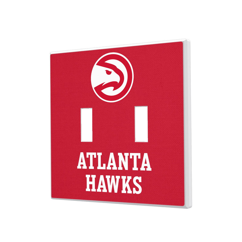 Atlanta Hawks Solid Hidden-Screw Light Switch Plate - Double Toggle