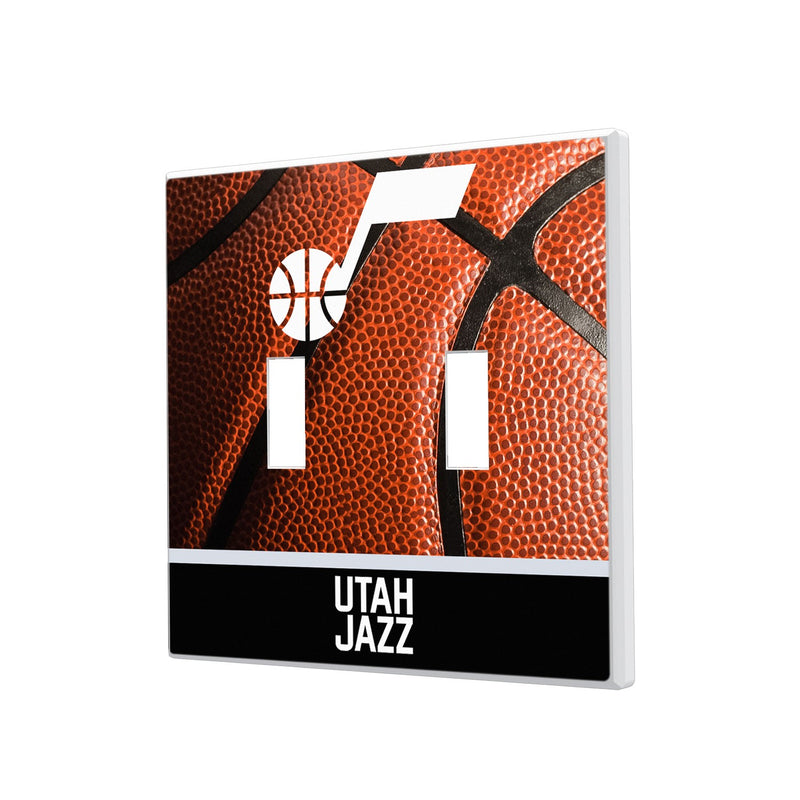Utah Jazz Basketball Hidden-Screw Light Switch Plate - Double Toggle