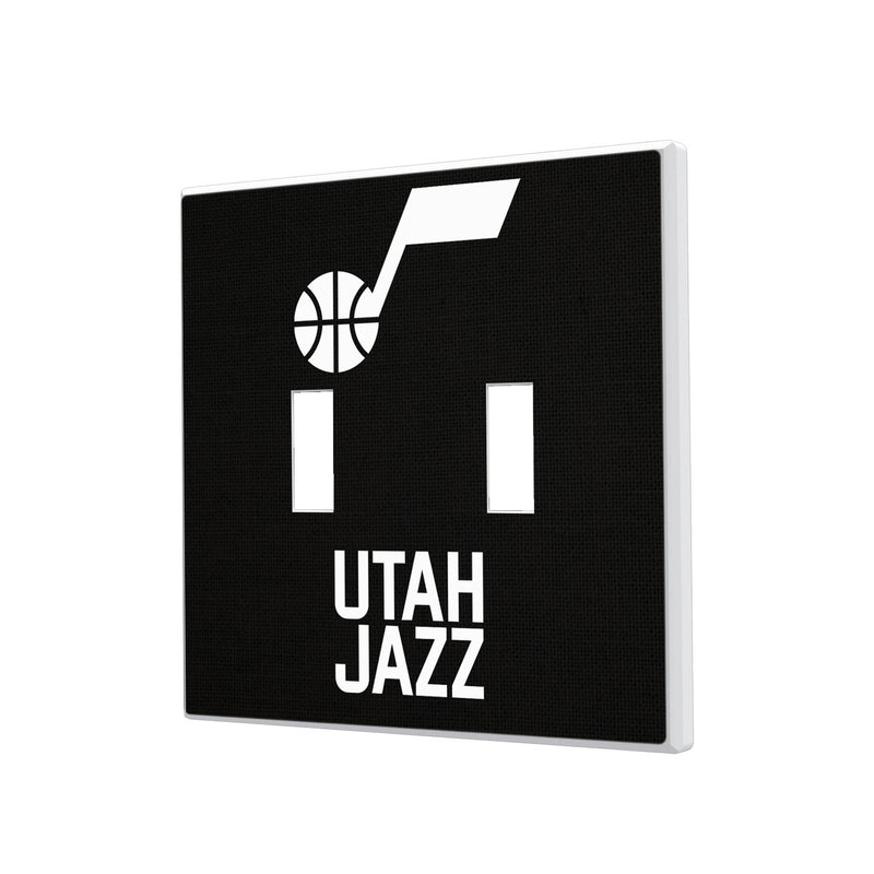Utah Jazz Solid Hidden-Screw Light Switch Plate - Double Toggle