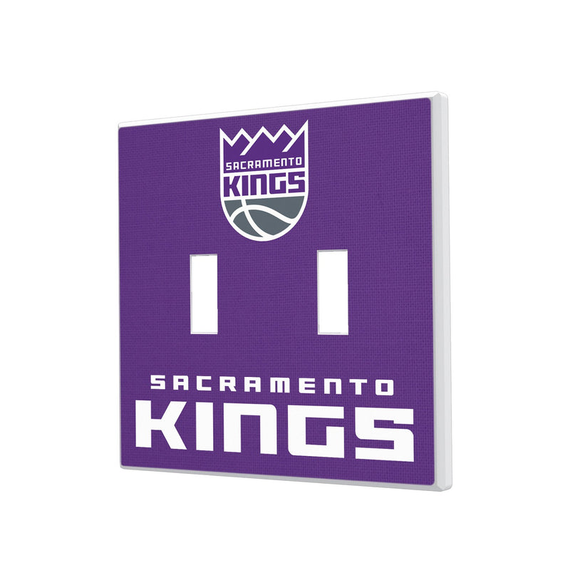 Sacramento Kings Solid Hidden-Screw Light Switch Plate - Double Toggle