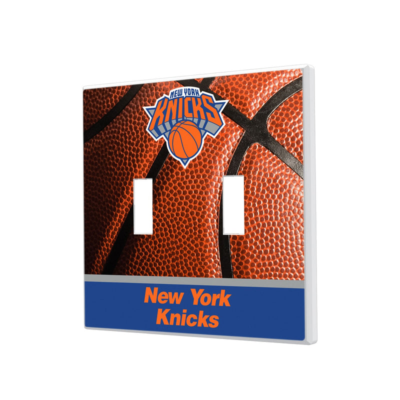 New York Knicks Basketball Hidden-Screw Light Switch Plate - Double Toggle