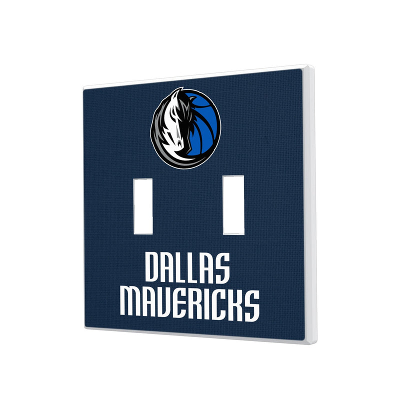 Dallas Mavericks Solid Hidden-Screw Light Switch Plate - Double Toggle