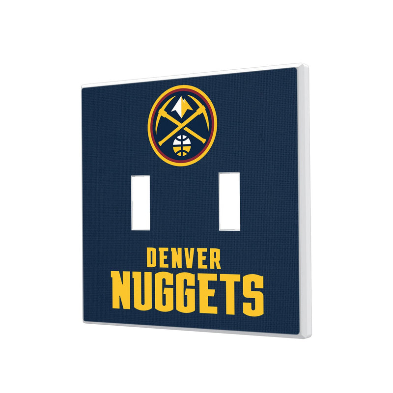 Denver Nuggets Solid Hidden-Screw Light Switch Plate - Double Toggle