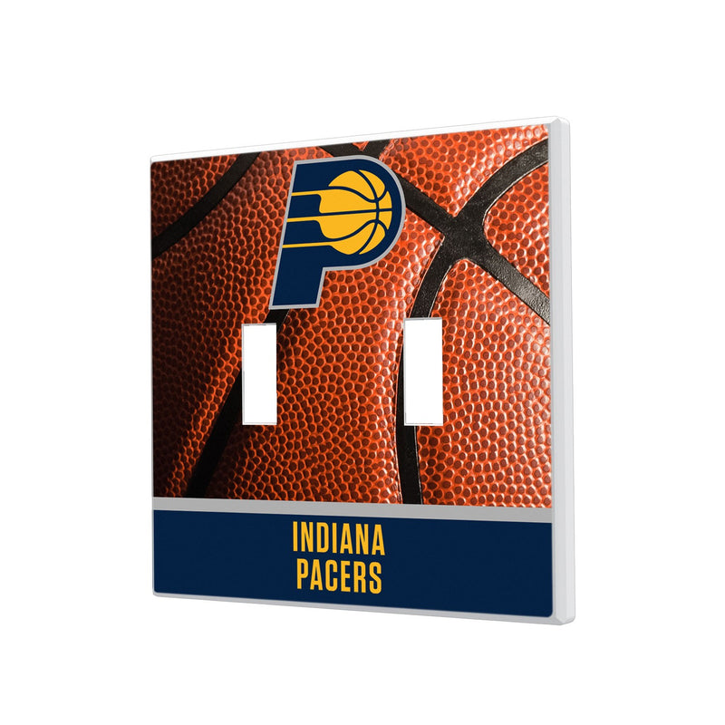 Indiana Pacers Basketball Hidden-Screw Light Switch Plate - Double Toggle