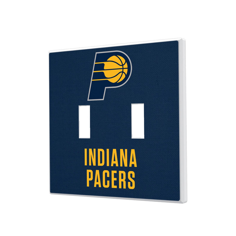 Indiana Pacers Solid Hidden-Screw Light Switch Plate - Double Toggle