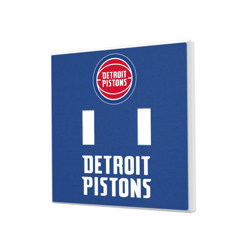 Detroit Pistons Solid Hidden-Screw Light Switch Plate - Double Toggle