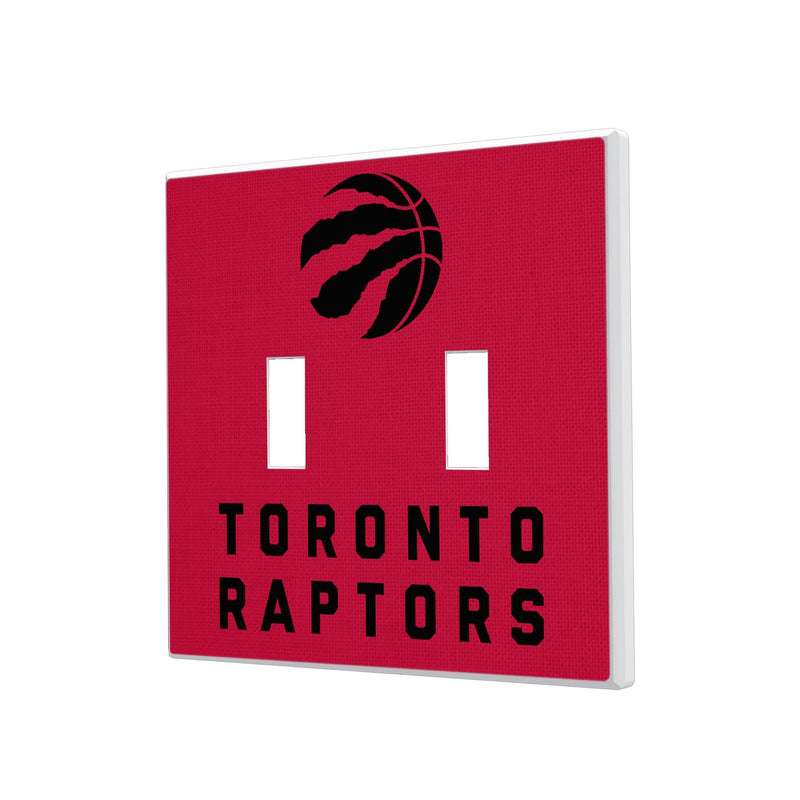 Toronto Raptors Solid Hidden-Screw Light Switch Plate - Double Toggle