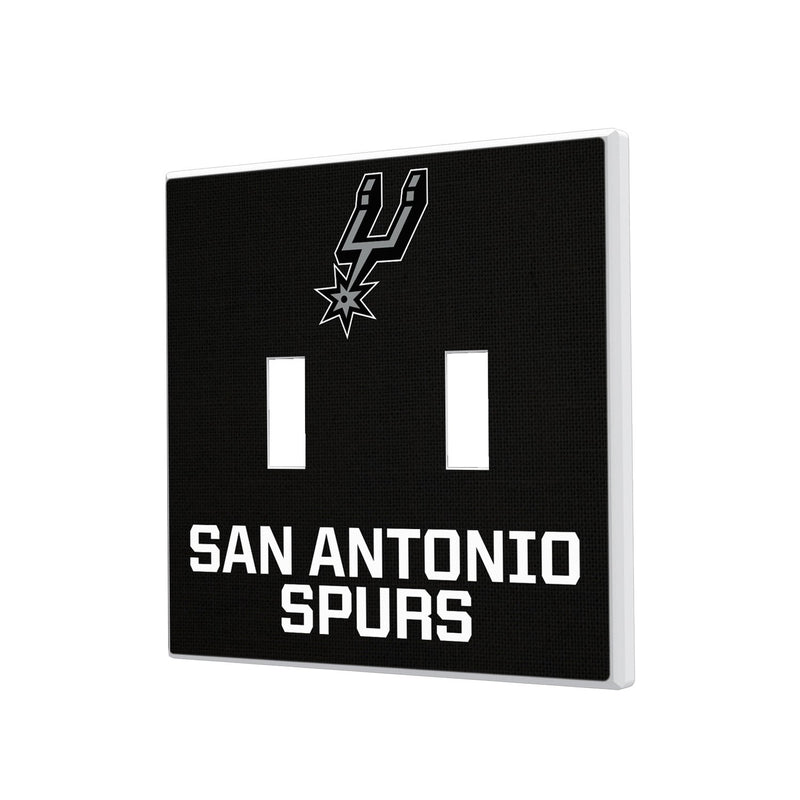 San Antonio Spurs Solid Hidden-Screw Light Switch Plate - Double Toggle