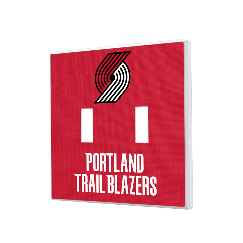 Portland Trail Blazers Solid Hidden-Screw Light Switch Plate - Double Toggle