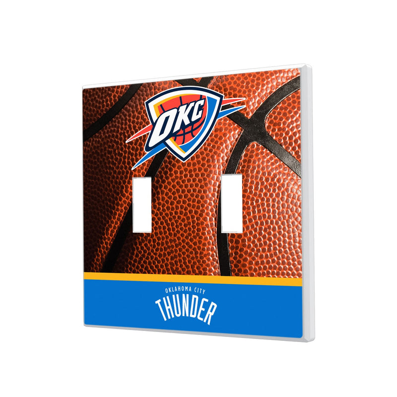 Oklahoma City Thunder Basketball Hidden-Screw Light Switch Plate - Double Toggle