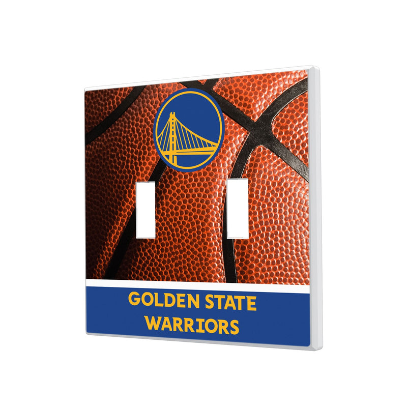 Golden State Warriors Basketball Hidden-Screw Light Switch Plate - Double Toggle